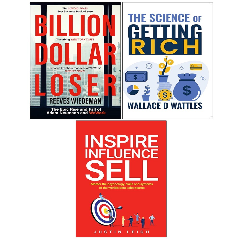Billion Dollar Loser, Inspire, Influence, Sell, Science of Getting Rich 3 Books