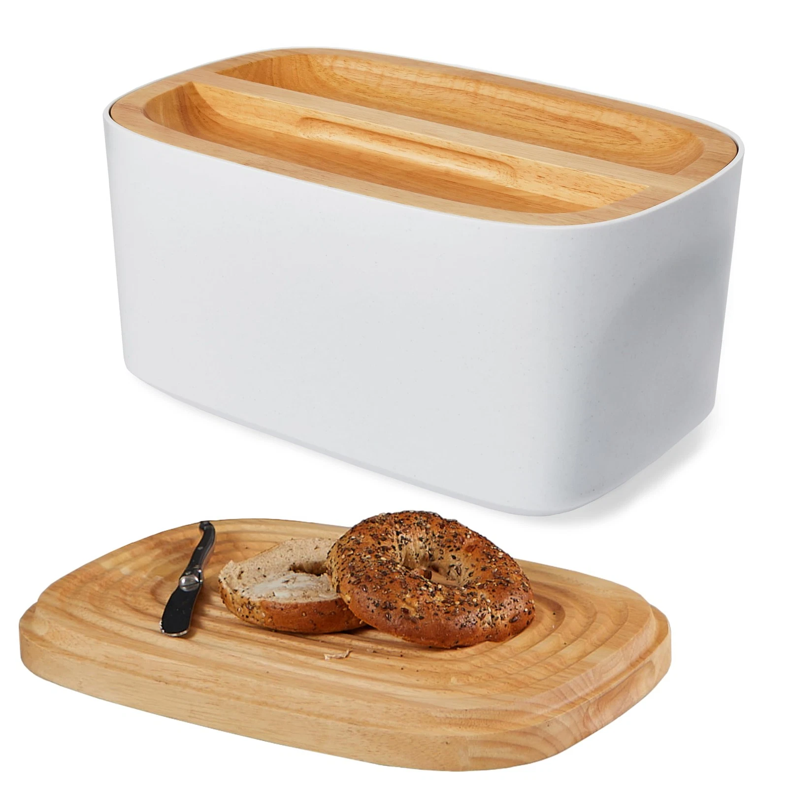 Union Large Bread Box | Fits Full Sourdough Loaves and More | Breadbox with C...