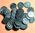 Roll of 1943 P Steel Cents - VERY FINE CONDITION War Time Coinage