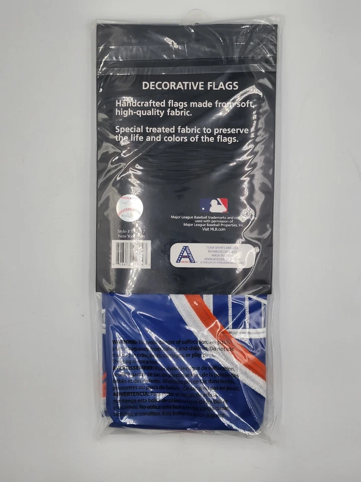 New York Mets Decorative Team Flag 28" x 44" - Image 2 of 2