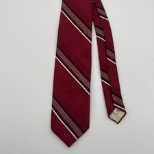 Vintage Wemlon by Wembley Men's Neck Tie Red- Blue White Gray Stripped