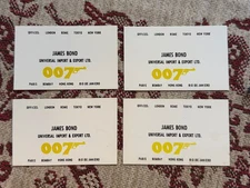 JAMES BOND UNIVERSAL IMPORTS & EXPORTS LTD VINTAGE BUSINESS CARDS - LOT OF 4