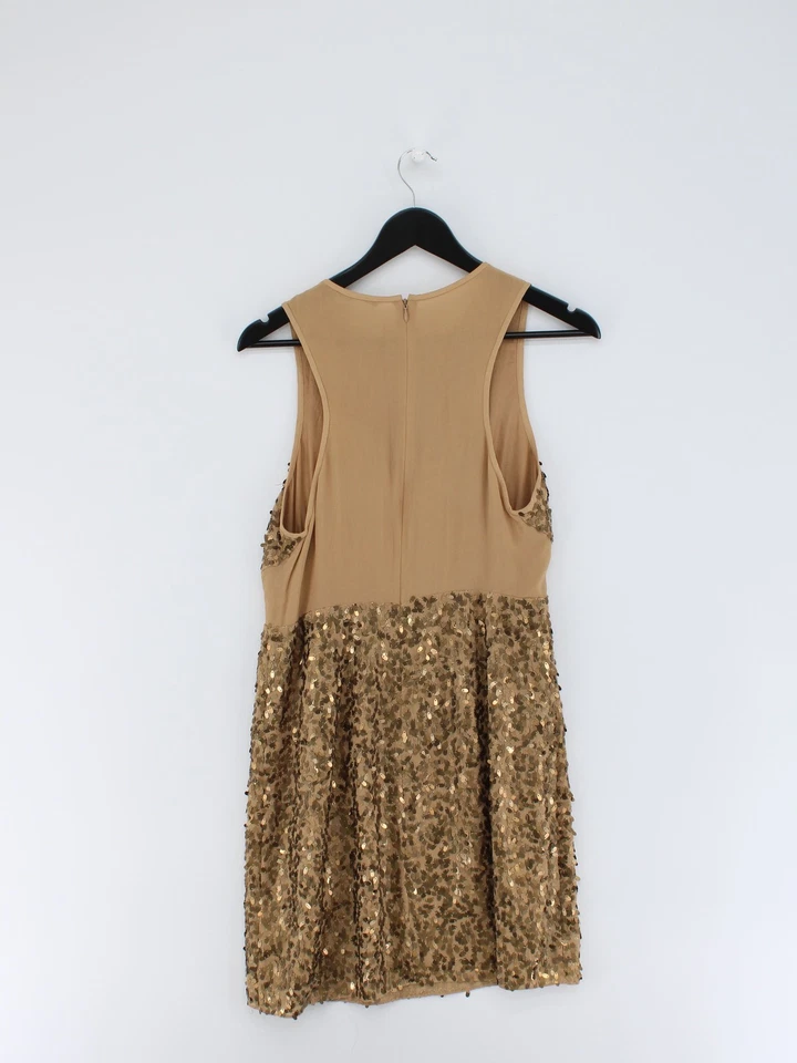 Tibi A-Line Midi Dress UK6 in Brown - Image 2 of 4
