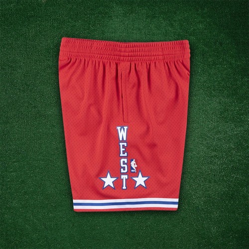1988 NBA All Star West Conference Men's Red Swingman Shorts - Picture 4 of 4