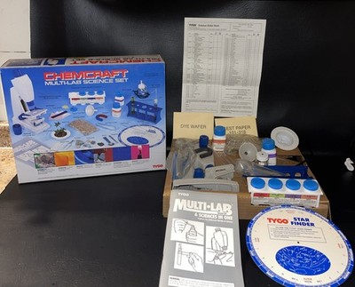 Vintage Tyco chem craft ,Multi Lab Science Set Real Telescope