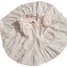 Vtg Baby Girl Set 3 6 Months Little Bitty Pink Eyelet Rosettes Bloomers Circle