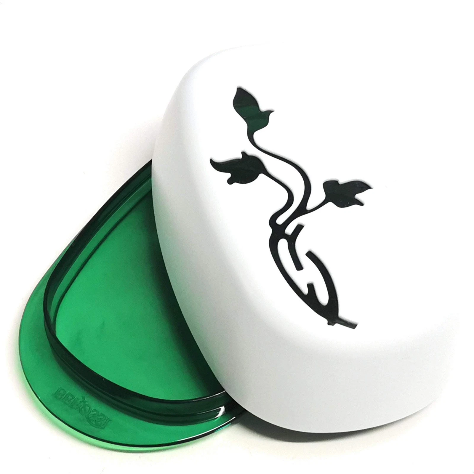 Butter Dish Plastic Green Butter Dish with Lid Floral Motif BPA Free Storage...