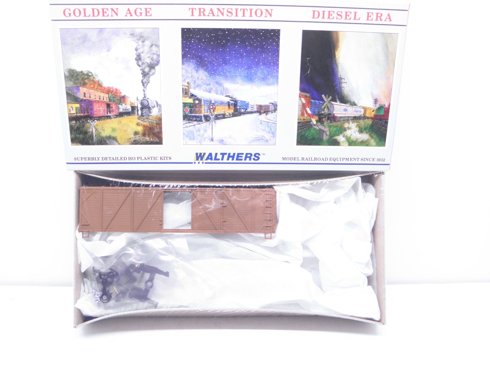 Walthers 40' Braced End Boxcar - Undecorated - Ho Scale -Kit