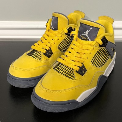 Nike Men's Air Jordan 4 Retro Mid Lightning Sneaker Size 7 Yellow 
