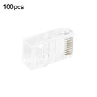 100Pcs Mini RJ45 Network Plug 8P8C CAT5e Cable Connector End Pass Through