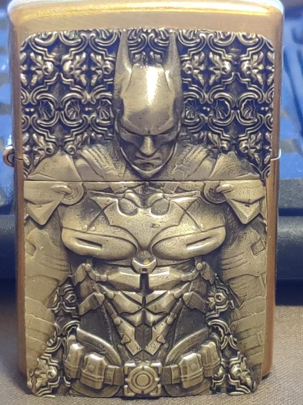 1 piece Brass Batman relief sculpture DIY sticker suitable for ZIPPO