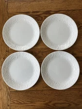 Corelle by Corning BELLA FAENZA 10 1/4” Embossed White Dinner Plates Set of 4