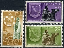 Spanish Sahara 1956 Aaiun Arms Camel & Rider MNH (SC# 80, B39-B40)