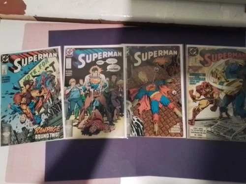 Dc Comics Superman Issue 24 25 26 and 27 Comic Book Bundle 1988 Vintage Rare 80s