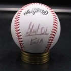 Stuart Scott/Chris Berman Signed Rawlings Baseball ESPN Auto Autograph ZJ22618