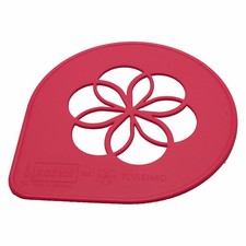 TASSIMO Koziol Schablone Logo Deko Blume Motiv für Kaffee Pink Ø 9.5 cm
