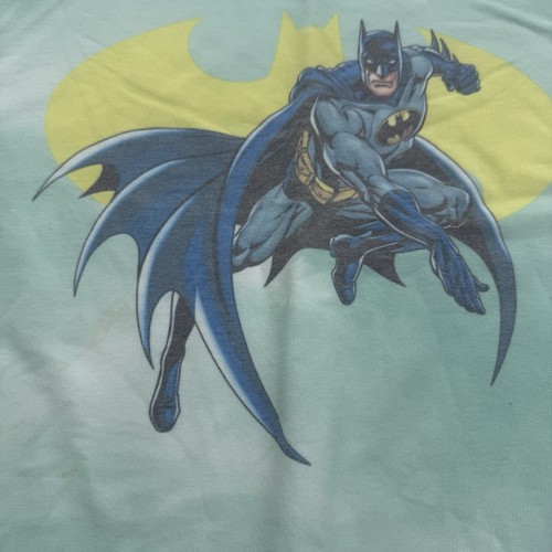 Batman Sweater Juniors XXL Blue Green Tie Dye Crewneck Comfy DC Comics Graphic - Picture 2 of 8
