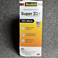 3M Scotch Vinyl Electrical Tape Super33 Plus 3/4"  76' 25 YD Pack Of 10 NEW