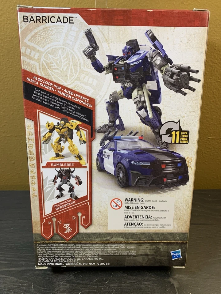 Transformers the Last Knight Deluxe Class Barricade Premier ED Pintado Personalizado Foto 3 de 4