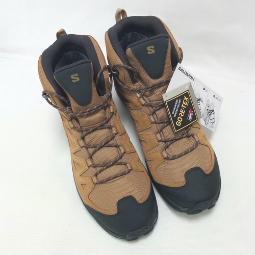 BOTAS DE SENDERISMO SALOMON X WARD CUERO MID GTX PARA HOMBRE NUEVAS TALLA UK 12.5 EU 48 - Imagen 16 de 24