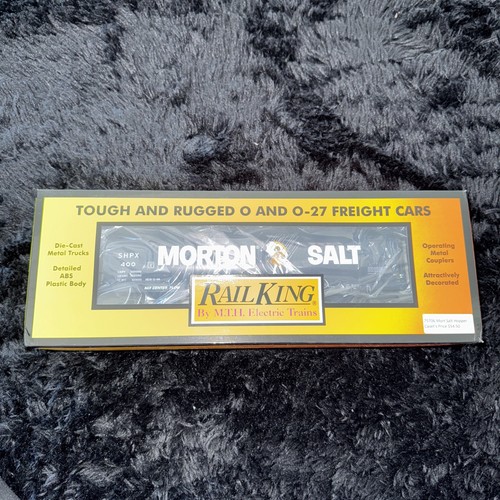 MTH RailKing 30-75706 Morton Salt 4-Bay Cylindrical Hopper Car - NEU