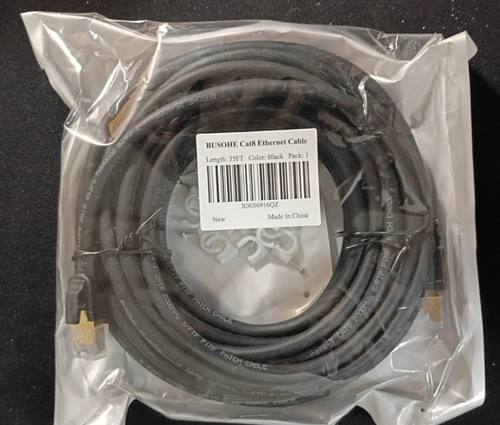 Bushoe Cat8 Ethernet Cable 35 ft - Picture 1 of 3