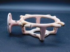 Antique Cast Iron Pink Enameled Wall Mount Bathroom Cup & Toothbrush Holder