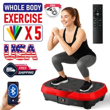 Vibration Plate Whole Body Workout Vibrate Platform Fitness w/ 5 Yoga Belts NEW
