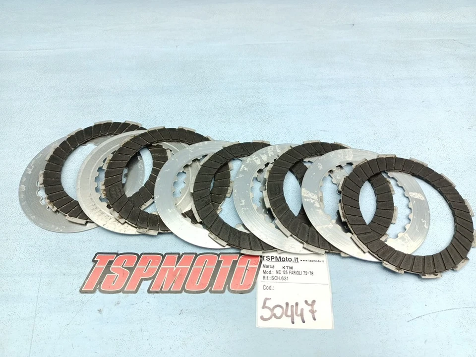 SET DISCHI FRIZIONE SET CLUTCH DISCS KTM MC 125 75-78 FARIOLI - Immagine 4 di 4