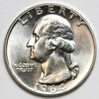 1964-D 25c Washington Silver Quarter - RAW - Excellent Luster / Nice Coin