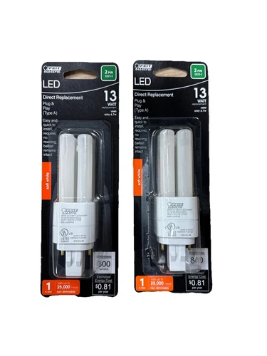 Feit Linear PL GX23-2 LED Bulb Soft White 13 Watt Replacement 2 Pack