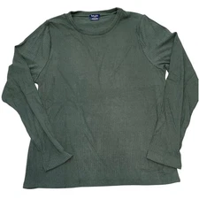 Splendid Olive Green Ribbed Long Sleeve Top Womens XL/EG Casual Tee