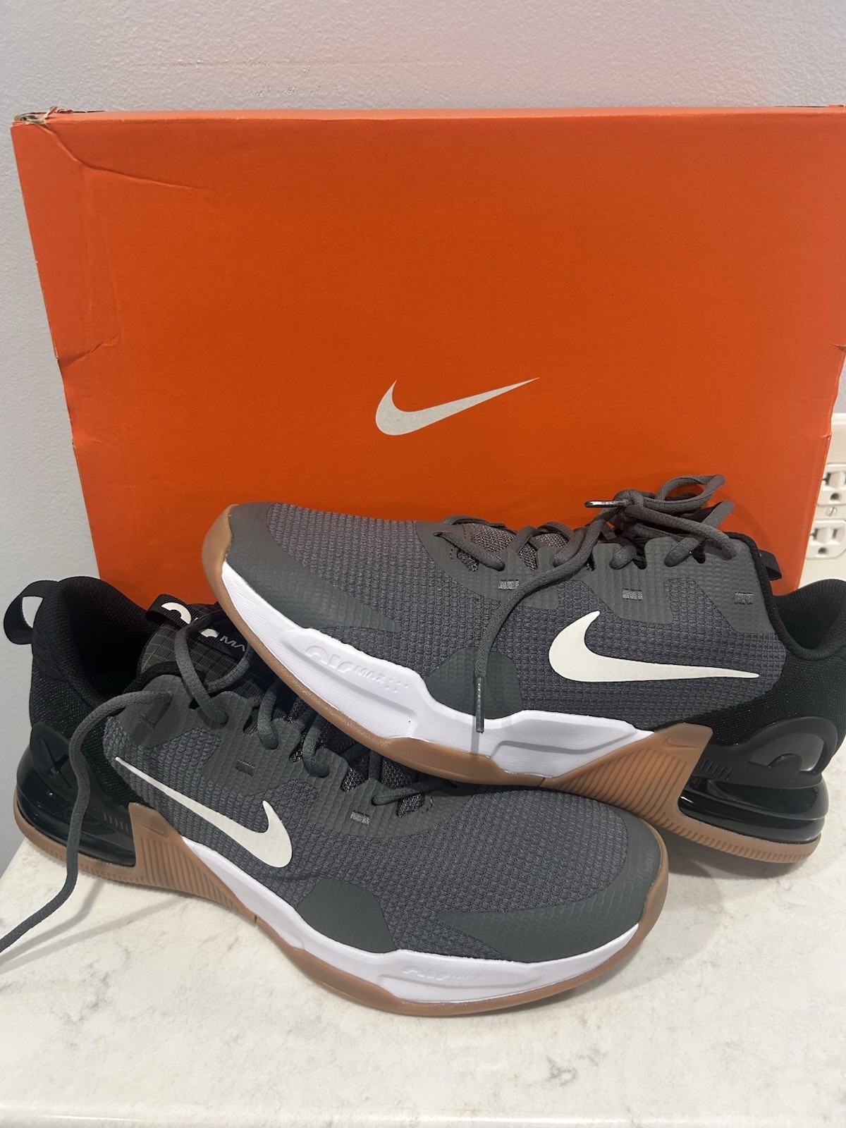 New Mens Size 11.5 Nike Air Max Alpha Trainer 5 Iron Grey Gum DM0829-008