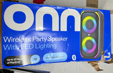 Open Box Onn Groove Large Party Speaker Gen. 2 Wireless with LED Lighting