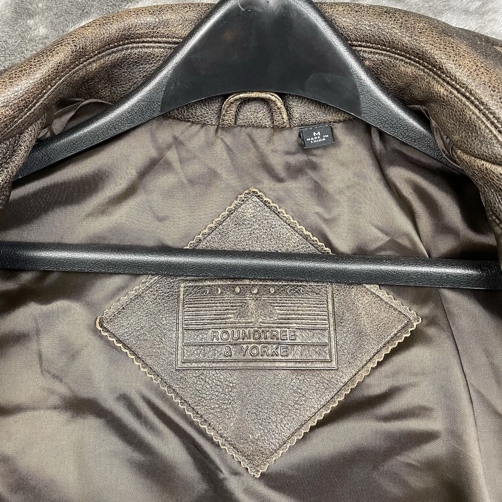 DEAN WINCHESTER SUPERNATURAL BROWN CAR COAT DISTRESSED MEDIUM ROUNDTREE & YORKE image 13