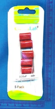 5 pack 0.33uF 400V Metallized Polypropylene Film Capacitors 5% .33 uF 334J CBB21