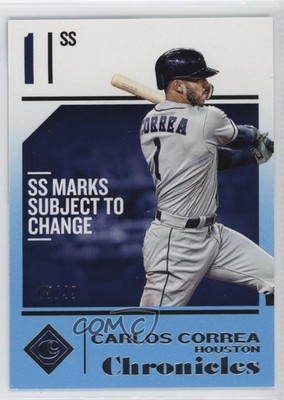 2018 Panini Chronicles Blue /49 Carlos Correa #45 0q3