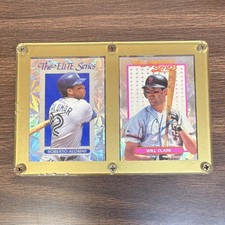 1992 Leaf Elite & Signature Series Auto Will Clark/Alomar Baseball Card Lot