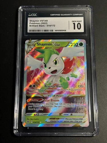 Pokemon Brilliant Stars Ultra Rare Shaymin VSTAR 014/172 CGC 10 Gem Mint