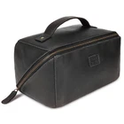 LEATHER VILLAGE Full Grain Leather Travel Cosmetic Bag for Women & Men