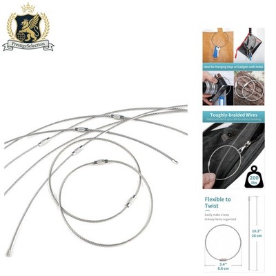 Stainless Steel Keychain Cables - 20 Pack for Outdoor Adventures