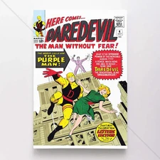 Daredevil Poster Canvas Vol 1 #4 Comic Book Art Print
