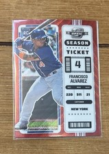 Francisco Alvarez 2023 Contenders Optic Red Wave Mets Rookie Card #’d 90/199 RC