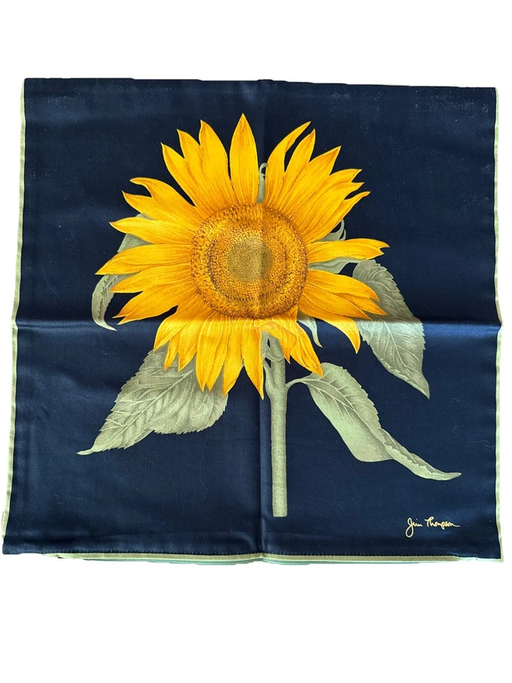 Nuevo en paquete: Funda de almohada de seda girasol Jim Thompson - Firmada Foto 2 de 4