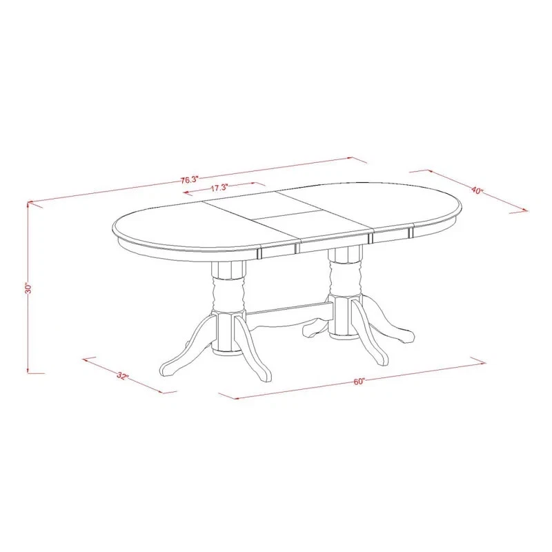 Juego de mesa de comedor extensible de madera de teca ovalada con 5 sillas traseras Windsor de madera de roble,  Foto 4 de 4