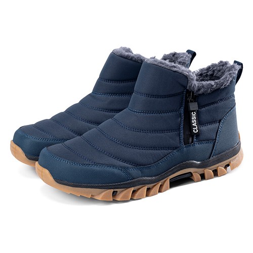Herren Stiefeletten Schnee Stiefel Slipper Winter Wasserdicht Fell Gefüttert Outdoor Antirutsch Schuhe - Bild 22 von 24