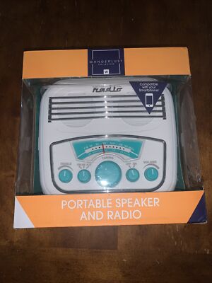 Wanderlust Collective Portable Speaker and Radio Retro AM/FM  - NEW