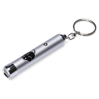 Beeztees Katzenspielzeug Laserlicht Mouse LED Pointer silber 8x8cm