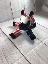 Lefty 2000 Beanie Babies Donkey Political Red White & Blue with Stars & Stripes