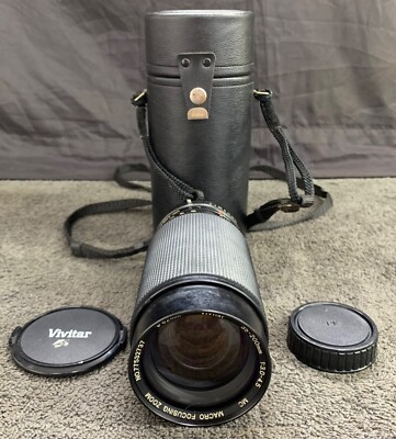 Vivitar 35-200mm F1:3.0-4.5 Macro Focusing Zoom Lens w/ Case and Caps!